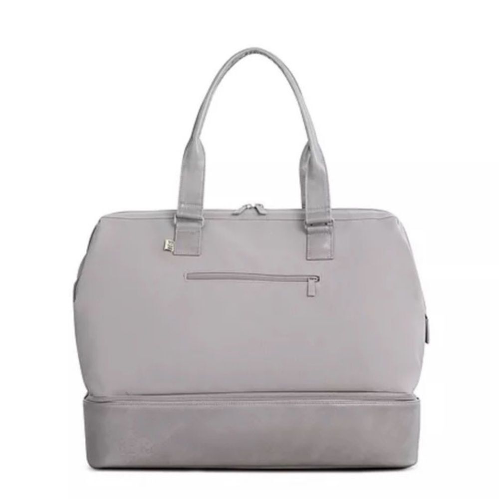 BEIS Light Gray Weekender Bag NEW